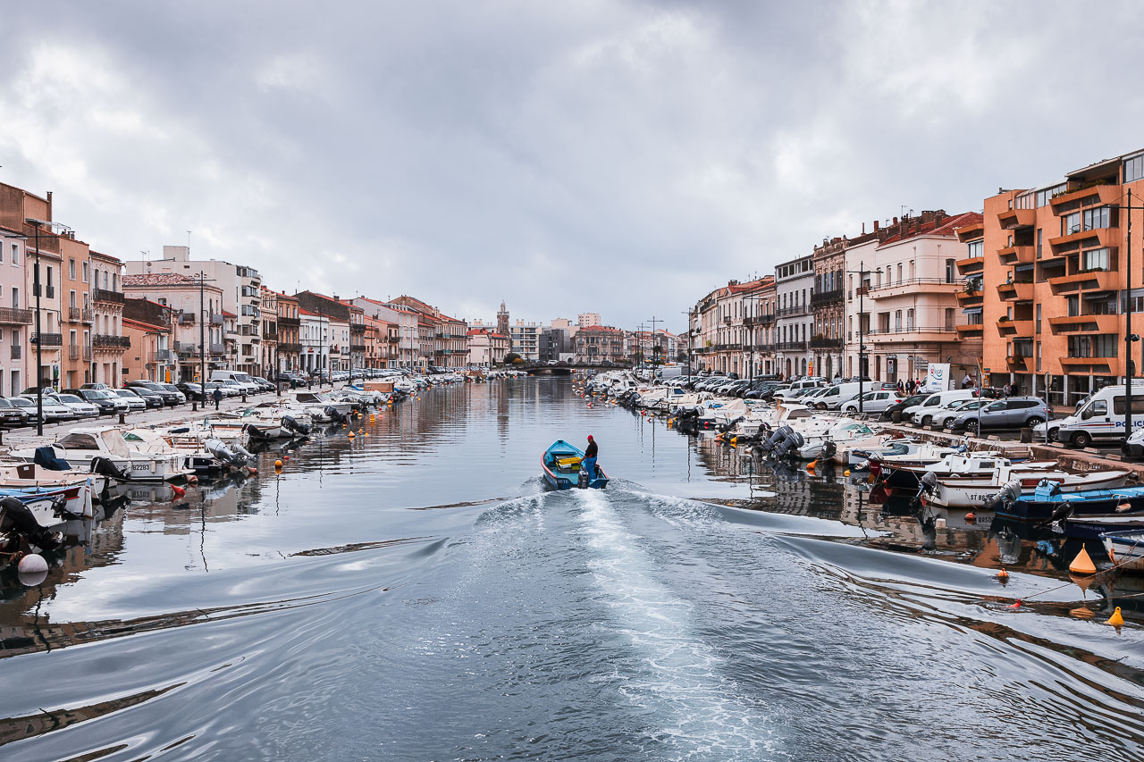 Le Canal de Sète, depuis le pont de la Bordigue.